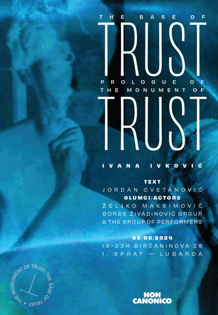 Performans „The Base of Trust“ Ivane Ivković u beogradskoj Galeriji Non Canonico