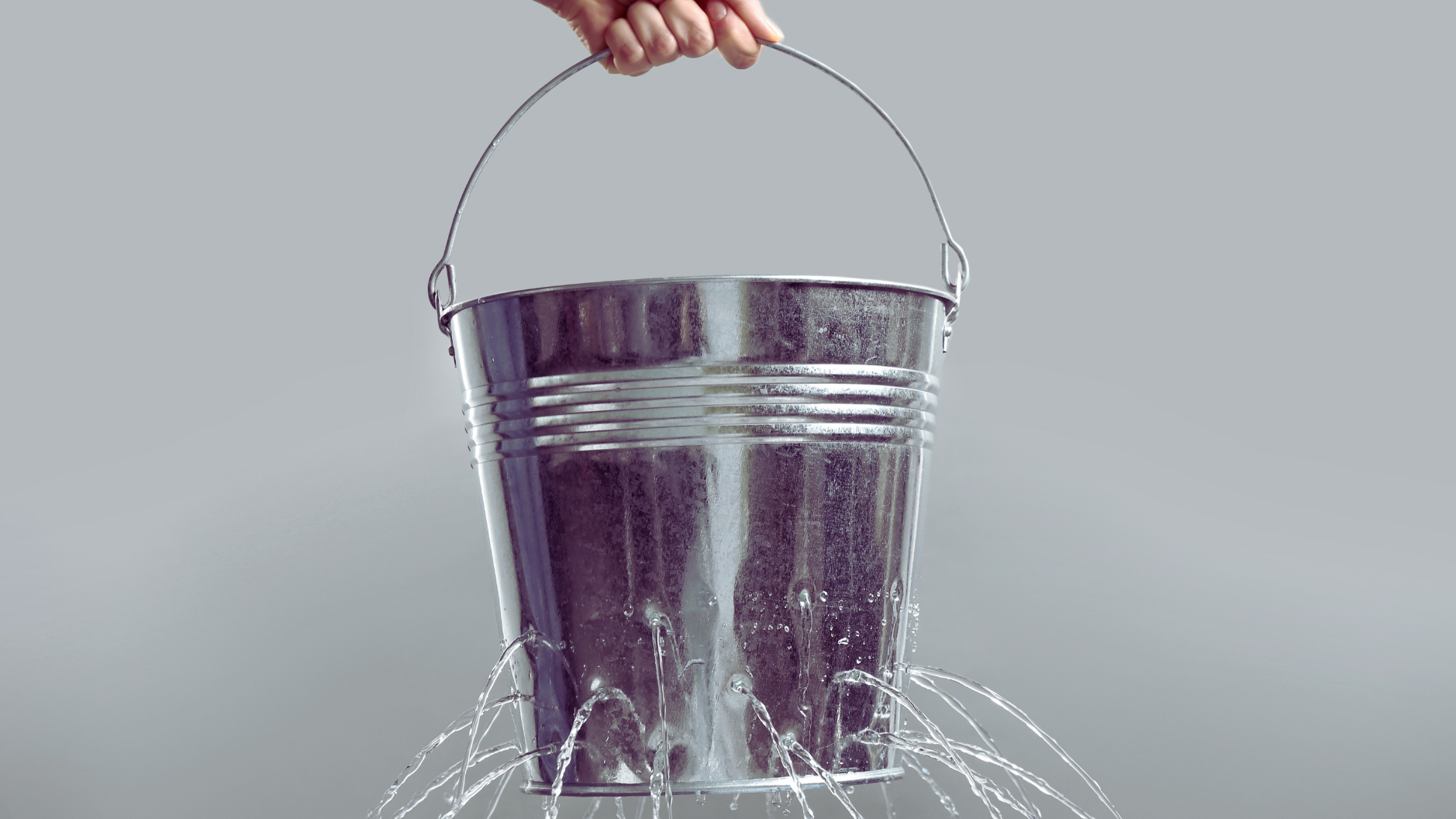 water in small holes