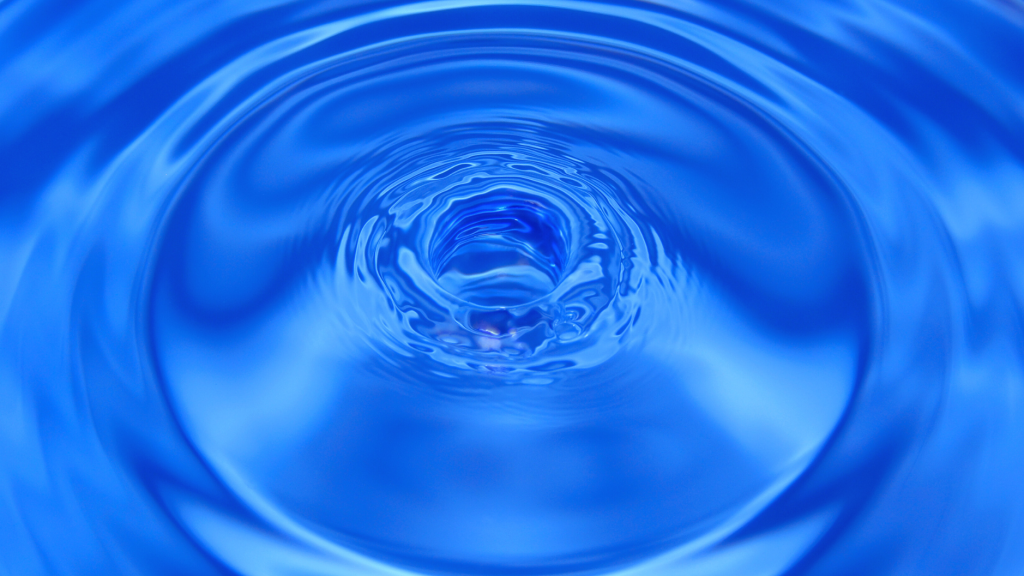 water in small holes