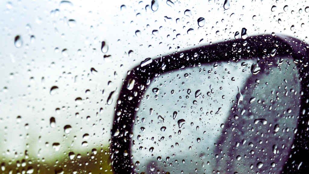 water on car glass