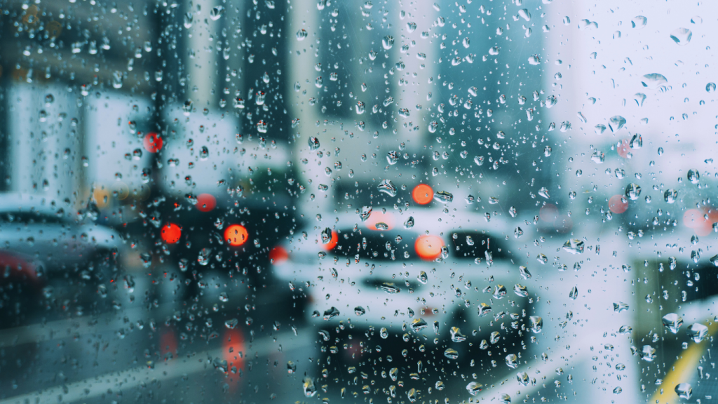 water on car glass