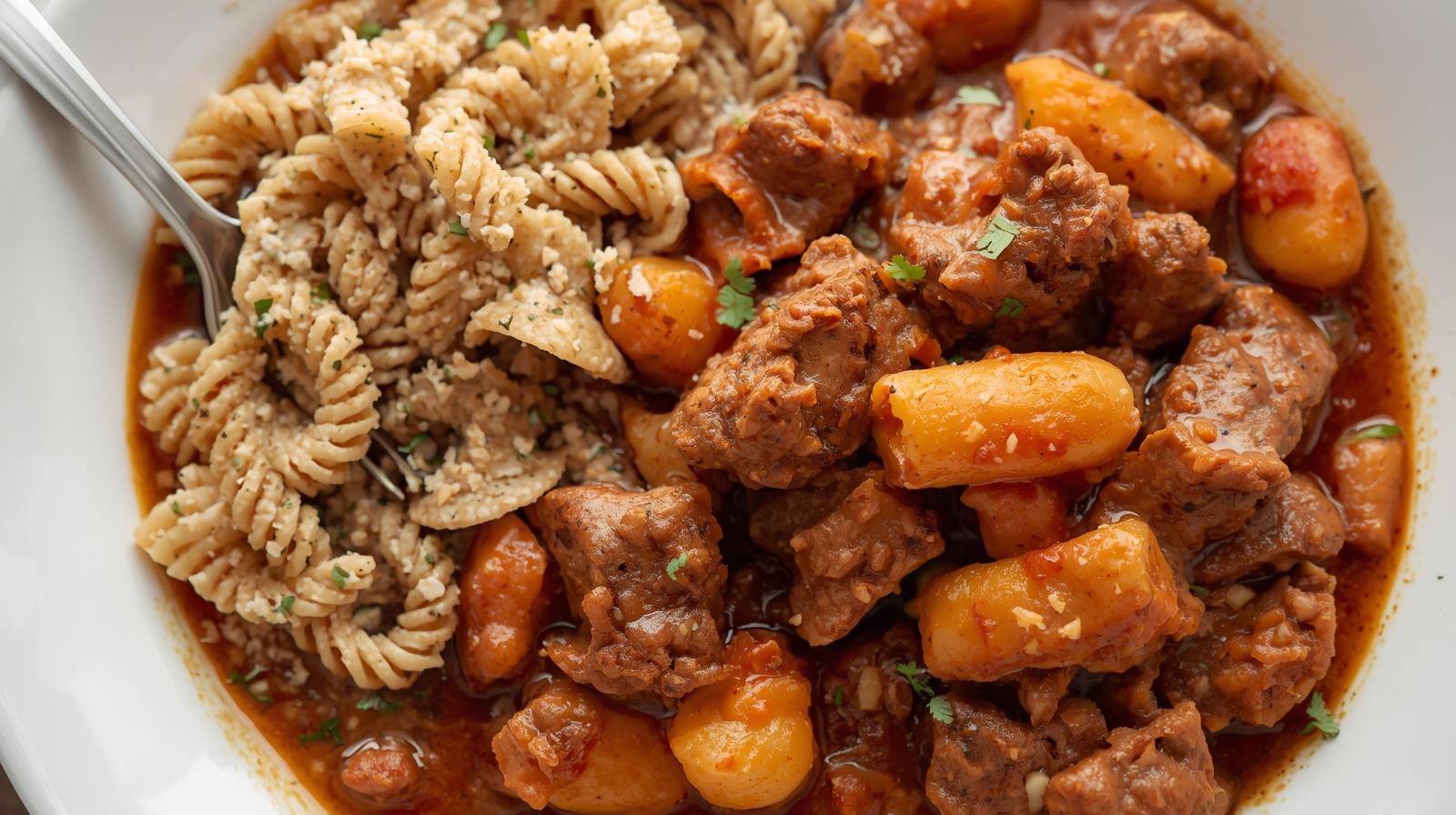 Goveđi gulaš sa integralnom testeninom