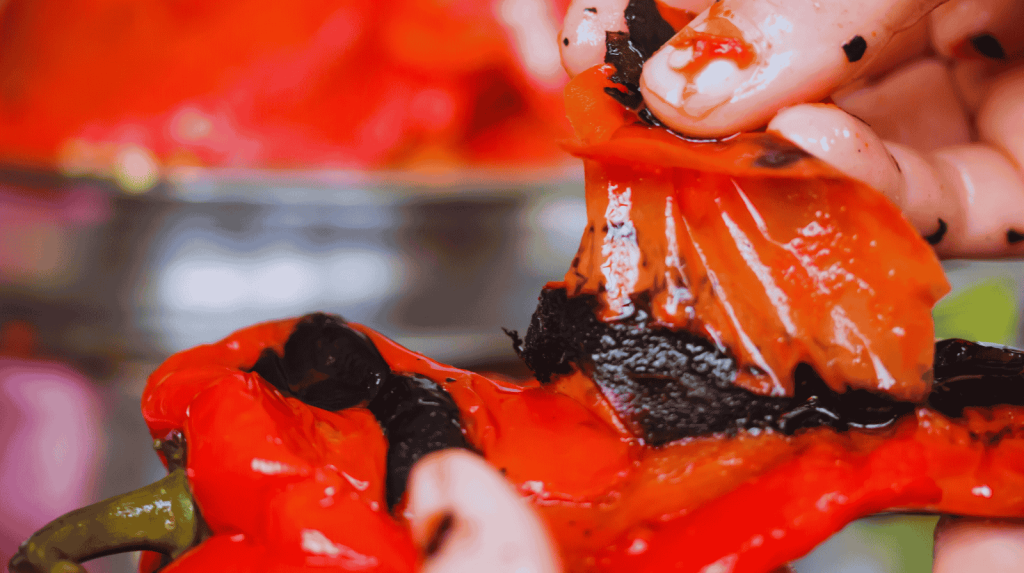 guljenje pečene paprike