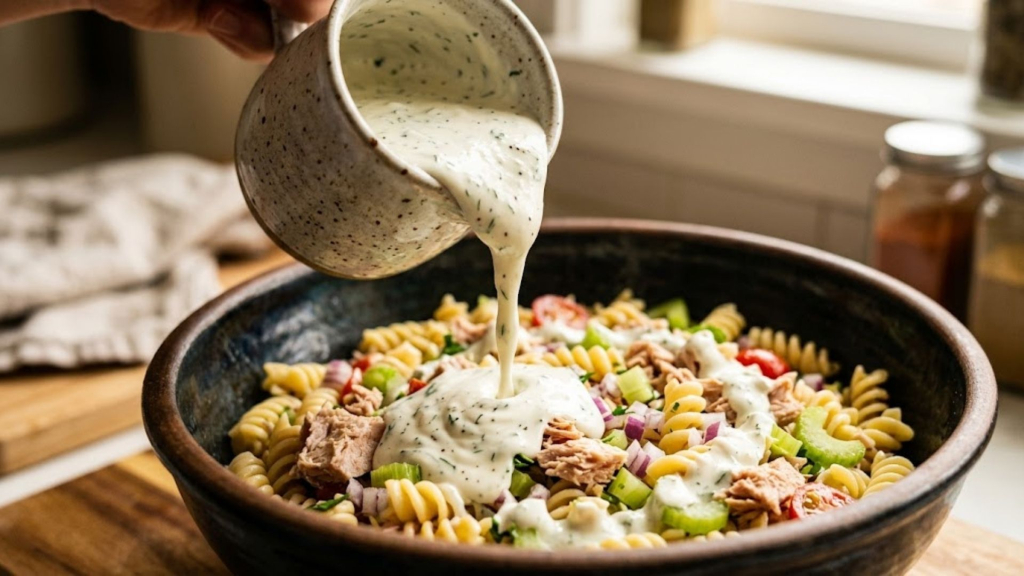 kremasta salata od tune i testenine