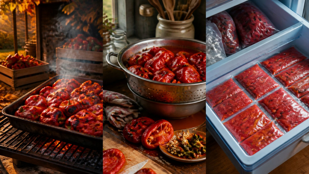 Zamrzavanje pečenih paprika