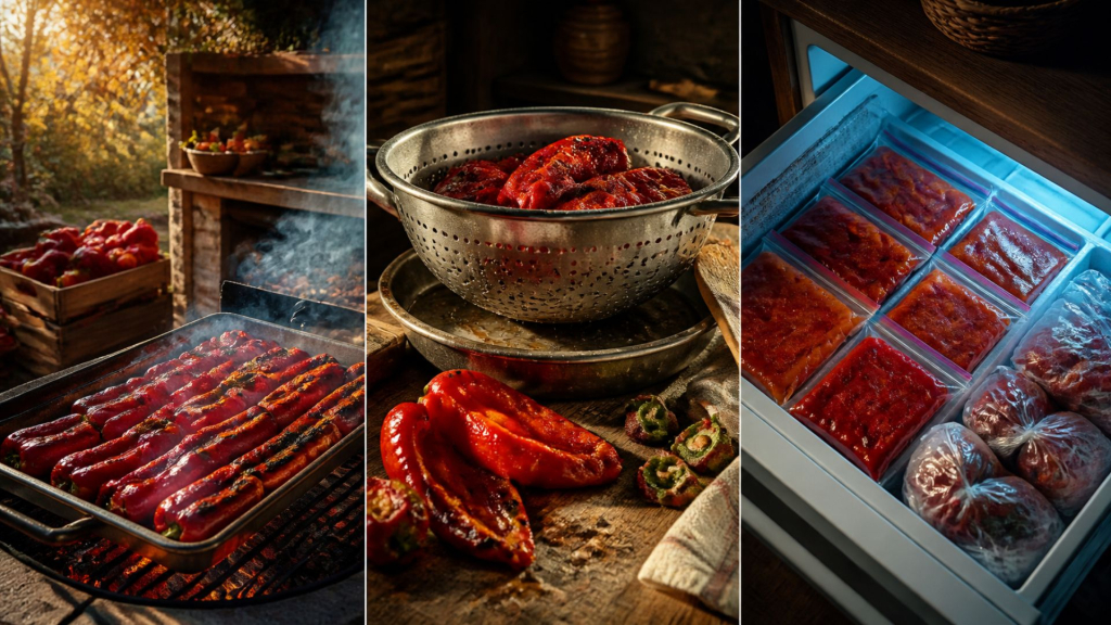 Zamrzavanje pečenih paprika